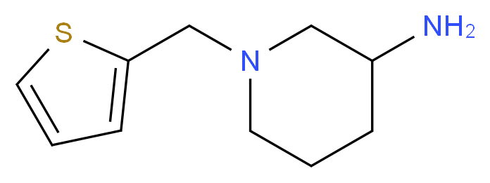 1-(thiophen-2-ylmethyl)piperidin-3-amine_分子结构_CAS_933707-95-0