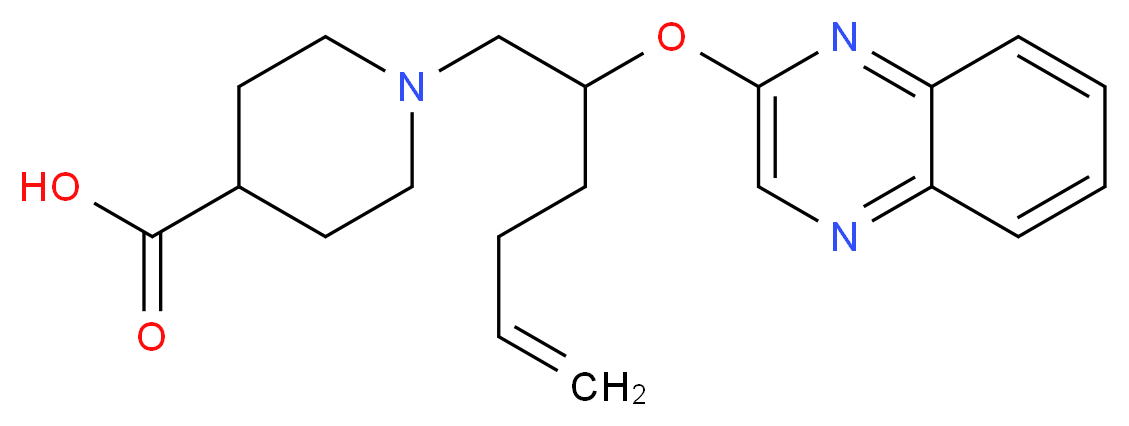 1-[2-(quinoxalin-2-yloxy)hex-5-en-1-yl]piperidine-4-carboxylic acid_分子结构_CAS_)