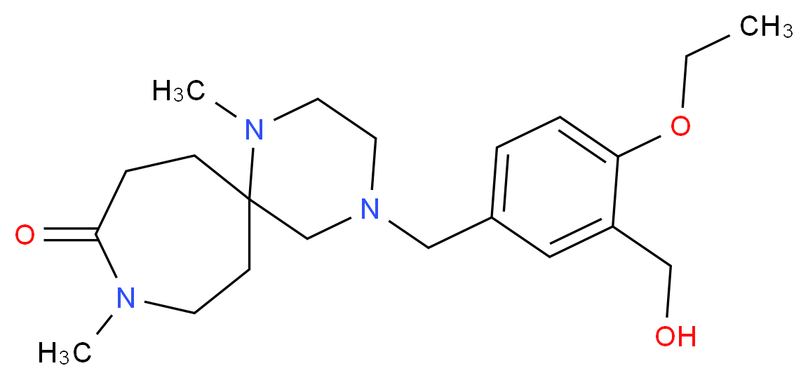 4-[4-ethoxy-3-(hydroxymethyl)benzyl]-1,9-dimethyl-1,4,9-triazaspiro[5.6]dodecan-10-one_分子结构_CAS_)