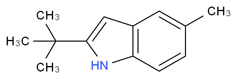 2-tert-butyl-5-methyl-1H-indole_分子结构_CAS_69622-41-9