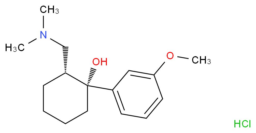 (1R,2R)-2-[(dimethylamino)methyl]-1-(3-methoxyphenyl)cyclohexan-1-ol hydrochloride_分子结构_CAS_148229-78-1