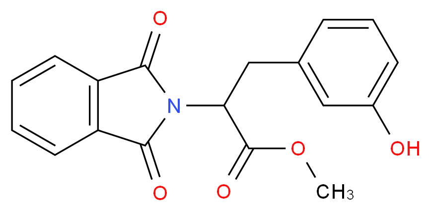 2-Phthalimidyl-3-(3'-hydroxyphenyl)propionic Acid Methyl Ester_分子结构_CAS_1076199-35-3)