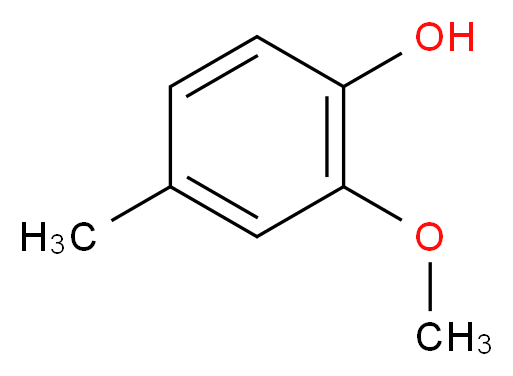 2-甲氧基-4-甲基苯酚_分子结构_CAS_93-51-6)