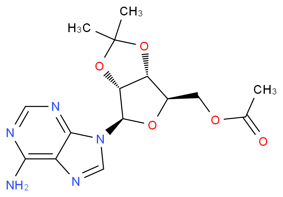 2',3'-ISOPROPYLIDENEADENOSINE-5'-MONOACETATE_分子结构_CAS_15888-38-7)