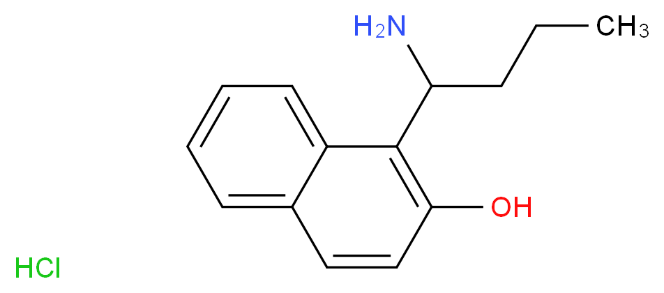 1-(1-aminobutyl)naphthalen-2-ol hydrochloride_分子结构_CAS_915781-02-1