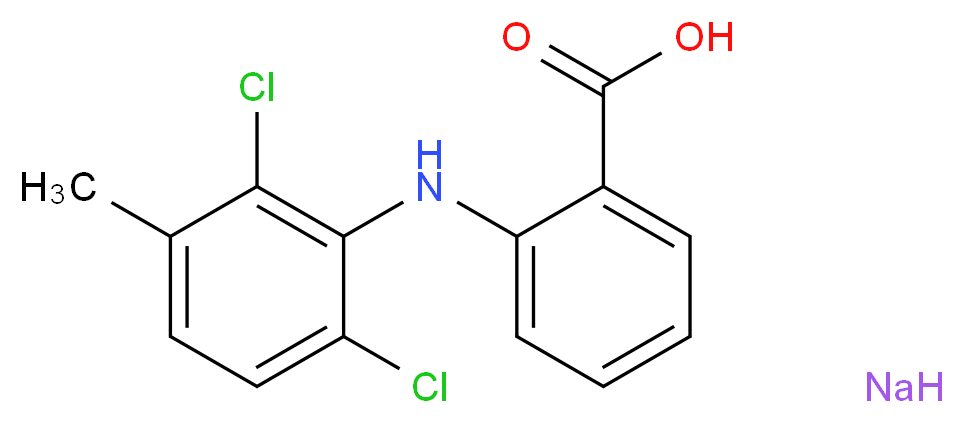 2-[(2,6-dichloro-3-methylphenyl)amino]benzoic acid sodium_分子结构_CAS_6385-02-0