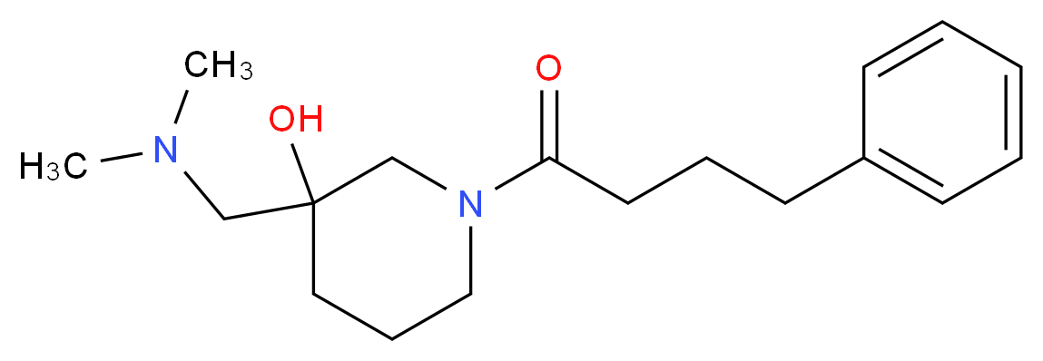 3-[(dimethylamino)methyl]-1-(4-phenylbutanoyl)-3-piperidinol_分子结构_CAS_)