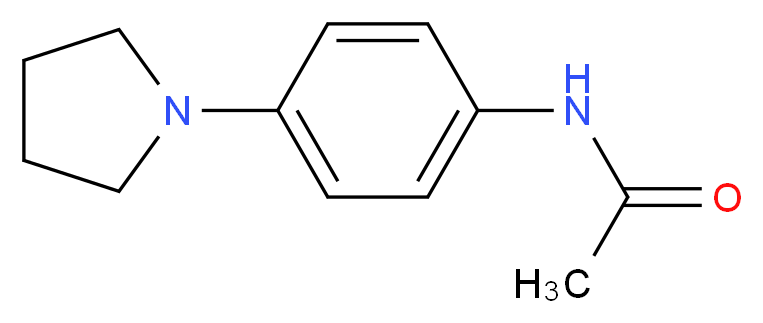 N-[4-(pyrrolidin-1-yl)phenyl]acetamide_分子结构_CAS_52373-51-0
