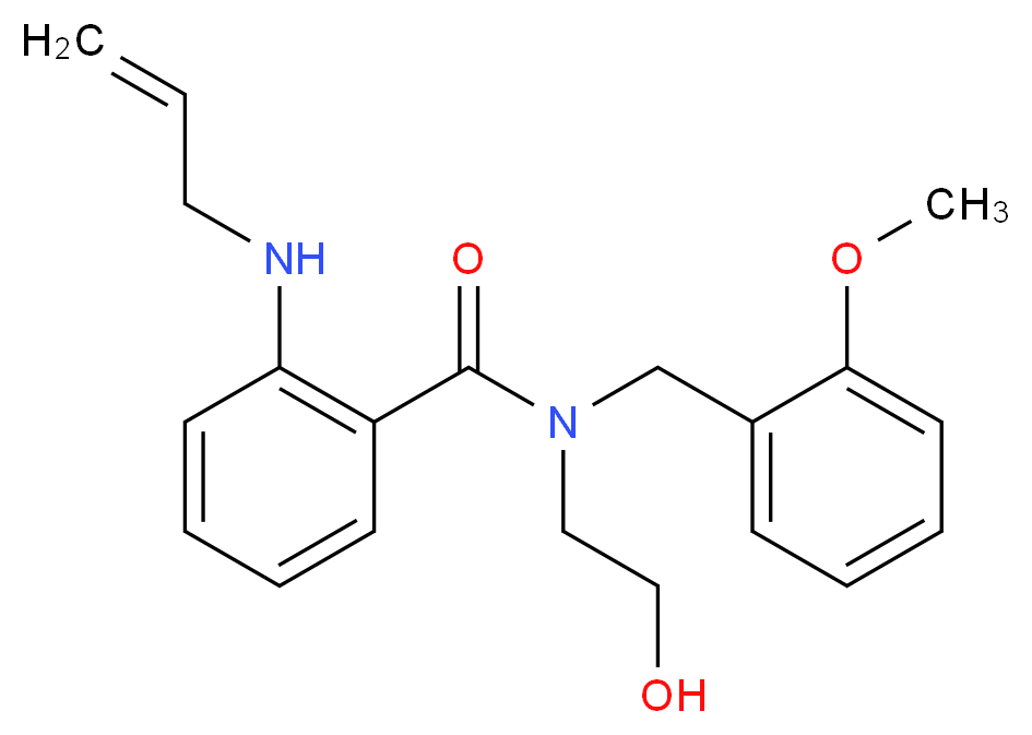 2-(allylamino)-N-(2-hydroxyethyl)-N-(2-methoxybenzyl)benzamide_分子结构_CAS_)