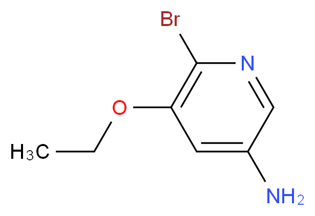 6-bromo-5-ethoxypyridin-3-amine_分子结构_CAS_1020253-84-2