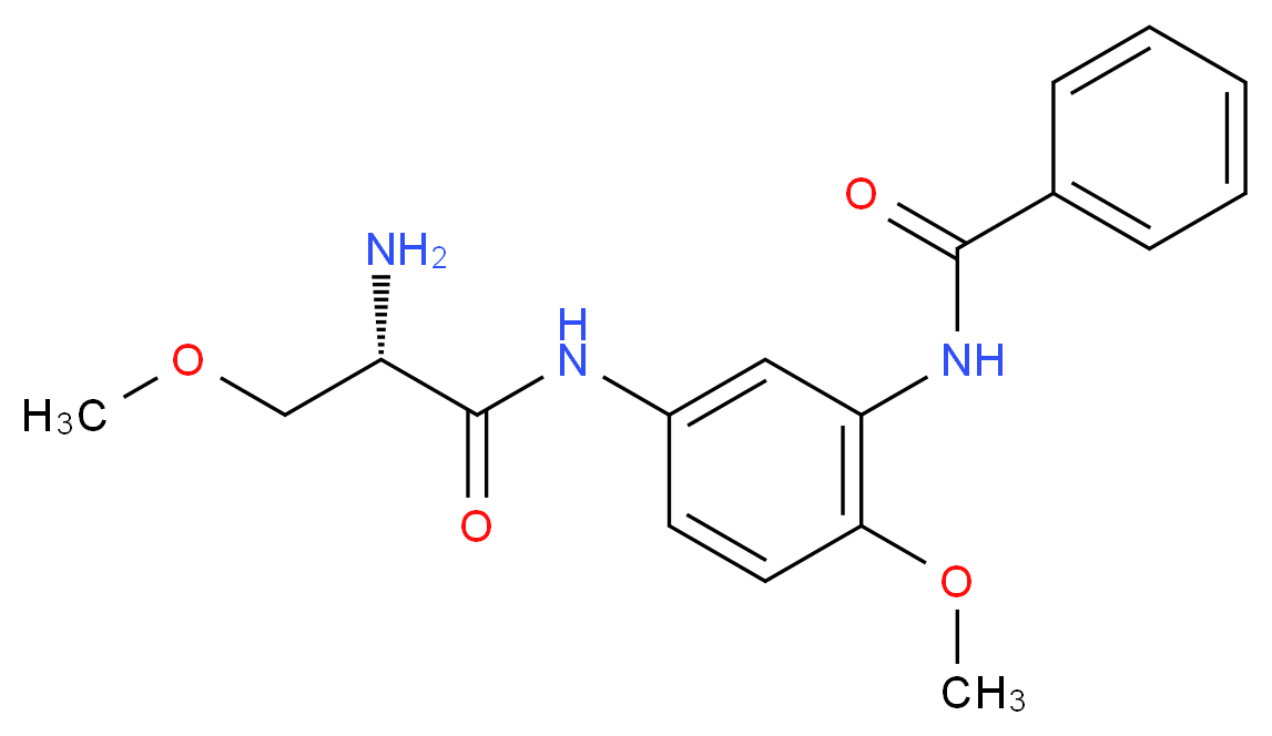N-(5-{[(2S)-2-amino-3-methoxypropanoyl]amino}-2-methoxyphenyl)benzamide_分子结构_CAS_)