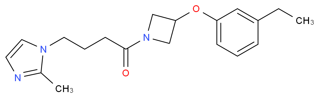 1-{4-[3-(3-ethylphenoxy)-1-azetidinyl]-4-oxobutyl}-2-methyl-1H-imidazole_分子结构_CAS_)
