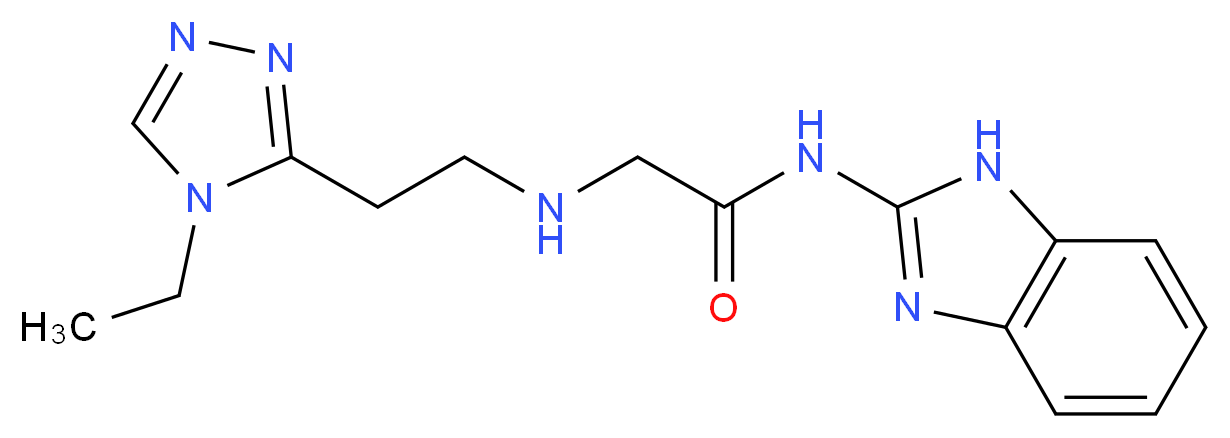 N-1H-benzimidazol-2-yl-2-{[2-(4-ethyl-4H-1,2,4-triazol-3-yl)ethyl]amino}acetamide_分子结构_CAS_)