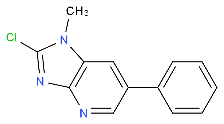 2-chloro-1-methyl-6-phenyl-1H-imidazo[4,5-b]pyridine_分子结构_CAS_120889-05-6