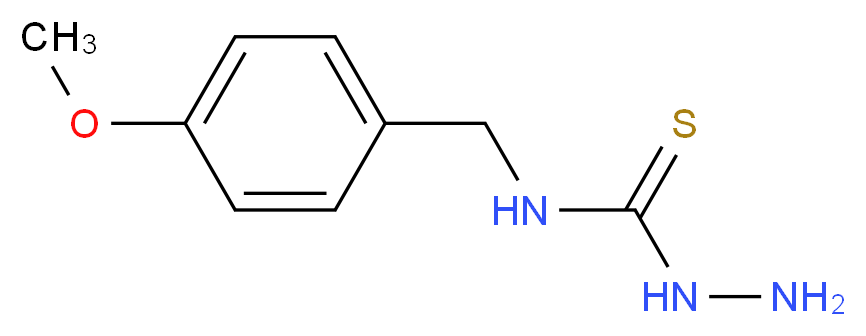 3-amino-1-[(4-methoxyphenyl)methyl]thiourea_分子结构_CAS_16735-76-5