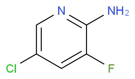 2-Amino-5-chloro-3-fluoropyridine_分子结构_CAS_246847-98-3)