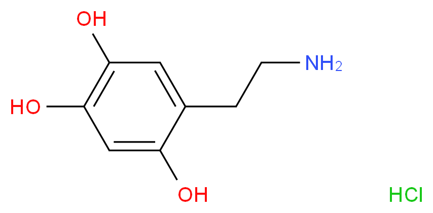 5-(2-aminoethyl)benzene-1,2,4-triol hydrochloride_分子结构_CAS_28094-15-7