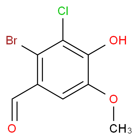 2-bromo-3-chloro-4-hydroxy-5-methoxybenzaldehyde_分子结构_CAS_90004-83-4)