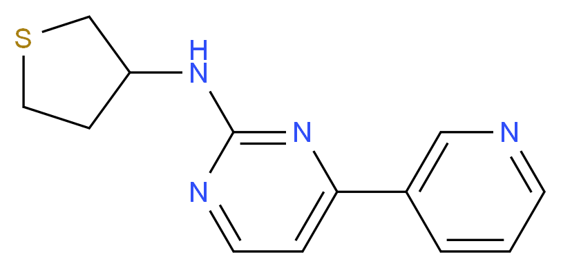 4-(3-pyridinyl)-N-(tetrahydro-3-thienyl)-2-pyrimidinamine_分子结构_CAS_)