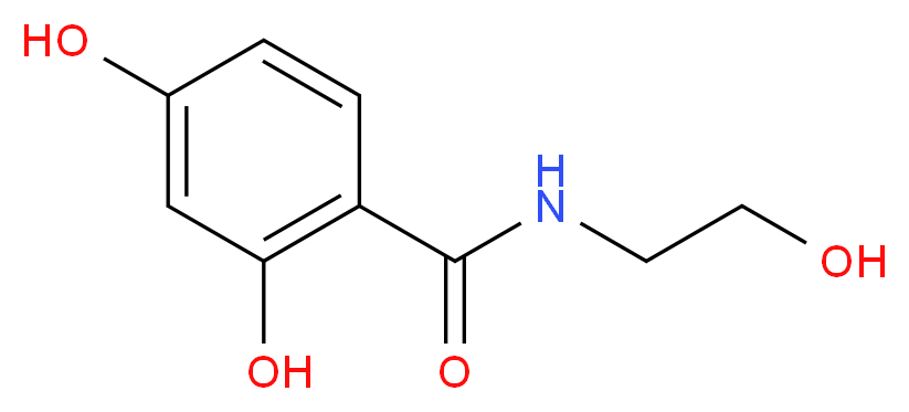 2,4-dihydroxy-N-(2-hydroxyethyl)benzamide_分子结构_CAS_24207-41-8