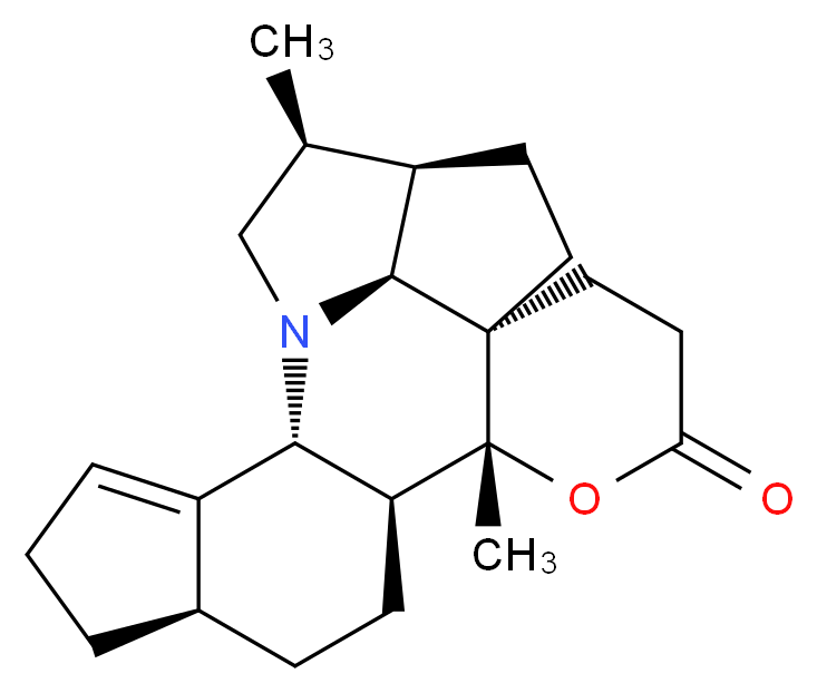 (1S,6R,7S,10R,15R,18S,19R,22S)-6,18-dimethyl-5-oxa-16-azahexacyclo[14.5.1.0<sup>1</sup>,<sup>6</sup>.0<sup>7</sup>,<sup>1</sup><sup>5</sup>.0<sup>1</sup><sup>0</sup>,<sup>1</sup><sup>4</sup>.0<sup>1</sup><sup>9</sup>,<sup>2</sup><sup>2</sup>]docos-13-en-4-one_分子结构_CAS_619326-74-8