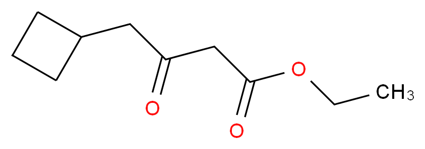 4-Cyclobutyl-3-oxo-butyric acid ethyl ester_分子结构_CAS_885280-12-6)