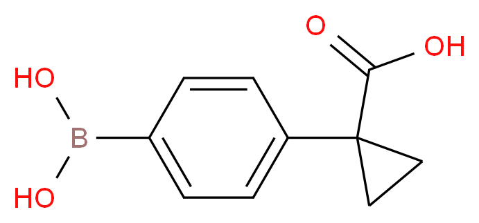 1-[4-(dihydroxyboranyl)phenyl]cyclopropane-1-carboxylic acid_分子结构_CAS_1159489-46-9