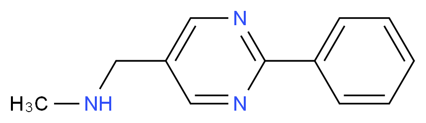 N-methyl-(2-phenylpyrimidin-5-yl)methylamine_分子结构_CAS_921939-11-9)