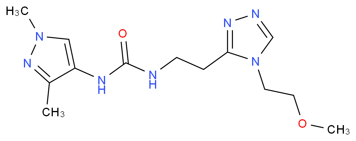 N-(1,3-dimethyl-1H-pyrazol-4-yl)-N'-{2-[4-(2-methoxyethyl)-4H-1,2,4-triazol-3-yl]ethyl}urea_分子结构_CAS_)