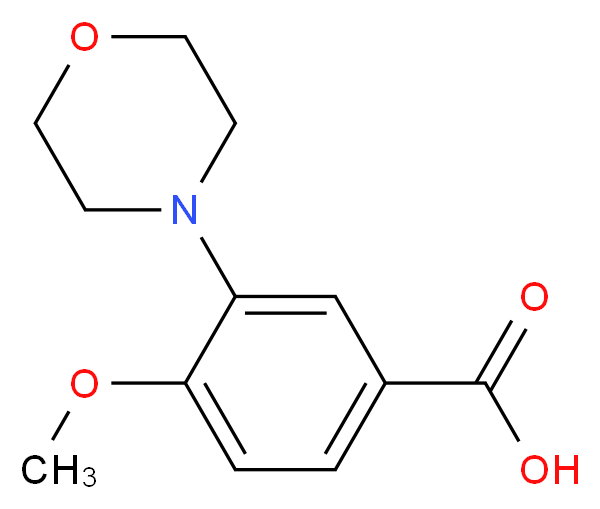 4-methoxy-3-(4-morpholinyl)benzoic acid_分子结构_CAS_915923-91-0)