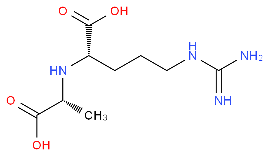 (2S)-5-carbamimidamido-2-{[(1R)-1-carboxyethyl]amino}pentanoic acid_分子结构_CAS_34522-32-2