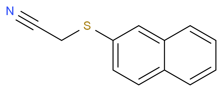 2-(naphthalen-2-ylsulfanyl)acetonitrile_分子结构_CAS_5324-69-6