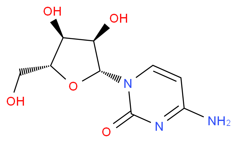 4-amino-1-[(2R,3R,4S,5R)-3,4-dihydroxy-5-(hydroxymethyl)oxolan-2-yl]-1,2-dihydropyrimidin-2-one_分子结构_CAS_65-46-3