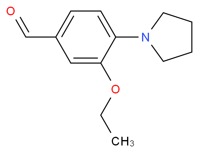 3-Ethoxy-4-pyrrolidin-1-yl-benzaldehyde_分子结构_CAS_)