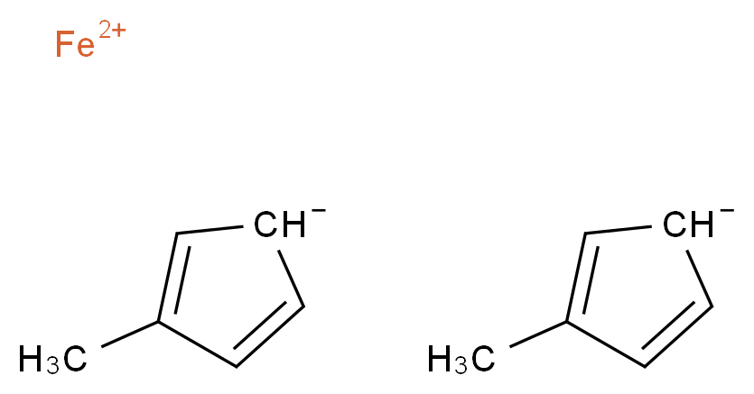 λ<sup>2</sup>-iron(2+) ion bis(3-methylcyclopenta-2,4-dien-1-ide)_分子结构_CAS_1291-47-0