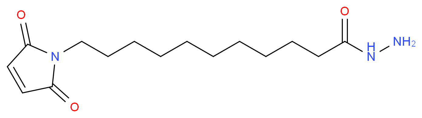 11-(2,5-dioxo-2,5-dihydro-1H-pyrrol-1-yl)undecanehydrazide_分子结构_CAS_359436-62-7