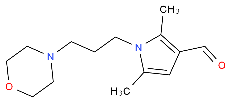 2,5-Dimethyl-1-(3-morpholin-4-yl-propyl)-1H-pyrrole-3-carbaldehyde_分子结构_CAS_)