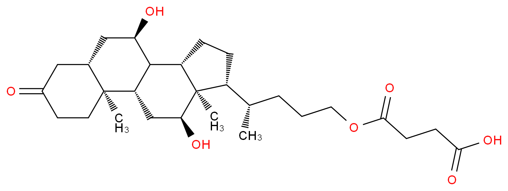 4-{[(4S)-4-[(1S,2S,7S,9R,10R,11S,14R,15R,16S)-9,16-dihydroxy-2,15-dimethyl-5-oxotetracyclo[8.7.0.0<sup>2</sup>,<sup>7</sup>.0<sup>1</sup><sup>1</sup>,<sup>1</sup><sup>5</sup>]heptadecan-14-yl]pentyl]oxy}-4-oxobutanoic acid_分子结构_CAS_550298-38-9