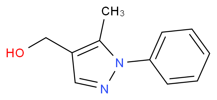 (5-methyl-1-phenyl-1H-pyrazol-4-yl)methanol_分子结构_CAS_153863-35-5