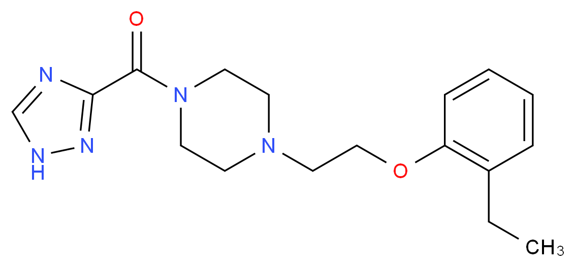 1-[2-(2-ethylphenoxy)ethyl]-4-(1H-1,2,4-triazol-3-ylcarbonyl)piperazine_分子结构_CAS_)