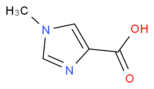 1-Methyl-1H-imidazole-4-carboxylic acid_分子结构_CAS_)