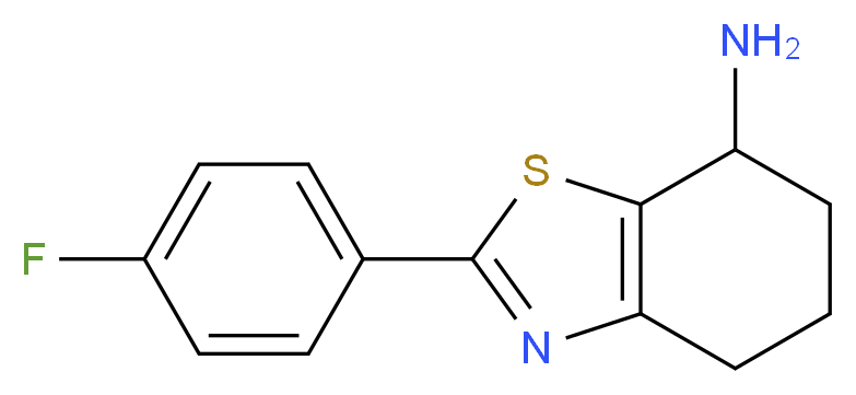 2-(4-fluorophenyl)-4,5,6,7-tetrahydro-1,3-benzothiazol-7-amine_分子结构_CAS_)