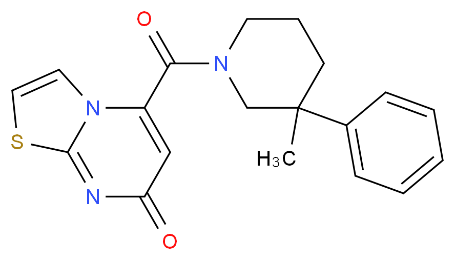 5-[(3-methyl-3-phenylpiperidin-1-yl)carbonyl]-7H-[1,3]thiazolo[3,2-a]pyrimidin-7-one_分子结构_CAS_)