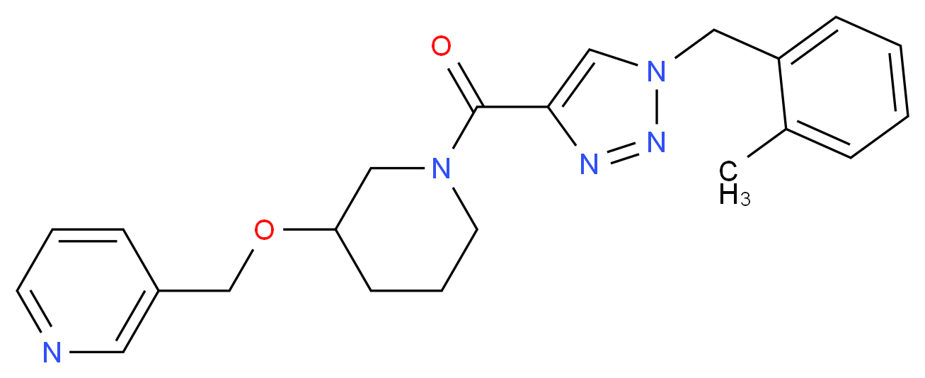 3-{[(1-{[1-(2-methylbenzyl)-1H-1,2,3-triazol-4-yl]carbonyl}-3-piperidinyl)oxy]methyl}pyridine_分子结构_CAS_)