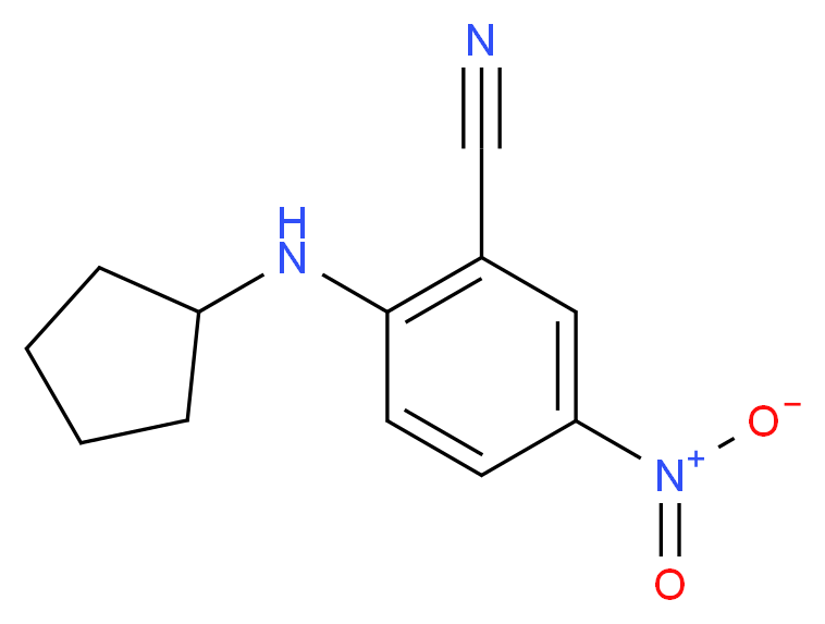 2-(Cyclopentylamino)-5-nitrobenzonitrile_分子结构_CAS_)