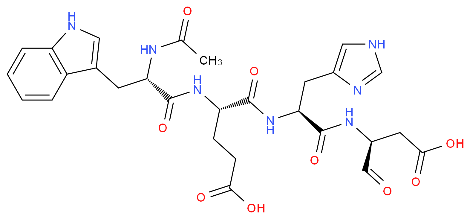 N-Acetyl-Trp-Glu-His-Asp-al_分子结构_CAS_)