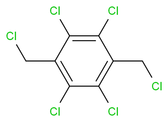 1,2,4,5-tetrachloro-3,6-bis(chloromethyl)benzene_分子结构_CAS_1079-17-0