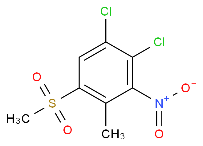 1,2-Dichloro-4-methyl-5-(methylsulphonyl)-3-nitrobenzene_分子结构_CAS_)