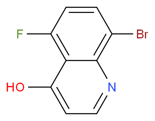 8-Bromo-5-fluoroquinolin-4-ol_分子结构_CAS_1065092-35-4)