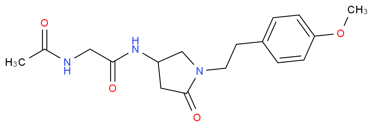 N~2~-acetyl-N~1~-{1-[2-(4-methoxyphenyl)ethyl]-5-oxo-3-pyrrolidinyl}glycinamide_分子结构_CAS_)
